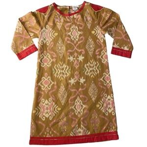 Sheridan French Women Geometric Shift Mini Dress Half Sleeve Crew Neck green XS